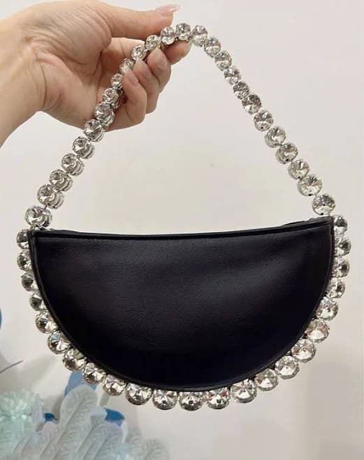 Sparkling Rhinestone PU Shoulder Bag