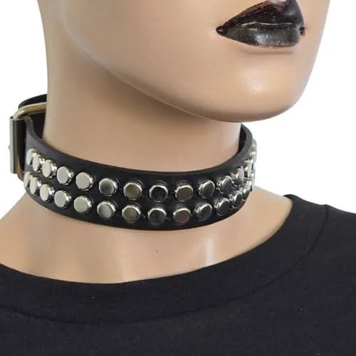 Funk Plus Leather Choker with Nailhead Studs