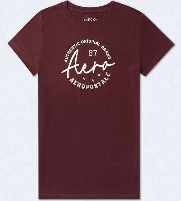 Aeropostale Women's Script Circle Graphic Tee