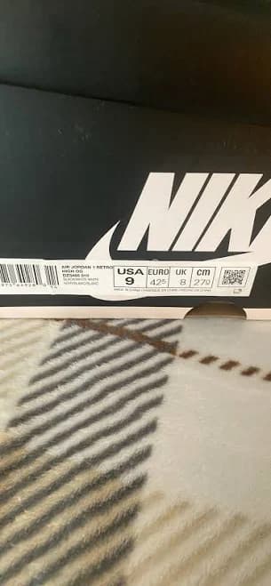 Nike Air Jordan 1 Retro High Og White And Black