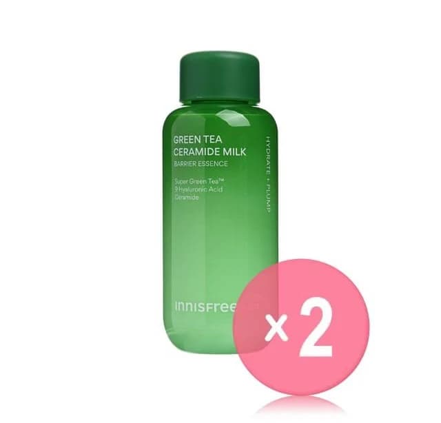 innisfree Green Tea Ceramide Milk Barrier Essence 2pcs Bundle Set 160ml X 2 Pcs