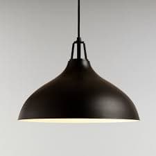 Maddox Black Bell Pendant with Black Socket | Crate & Barrel