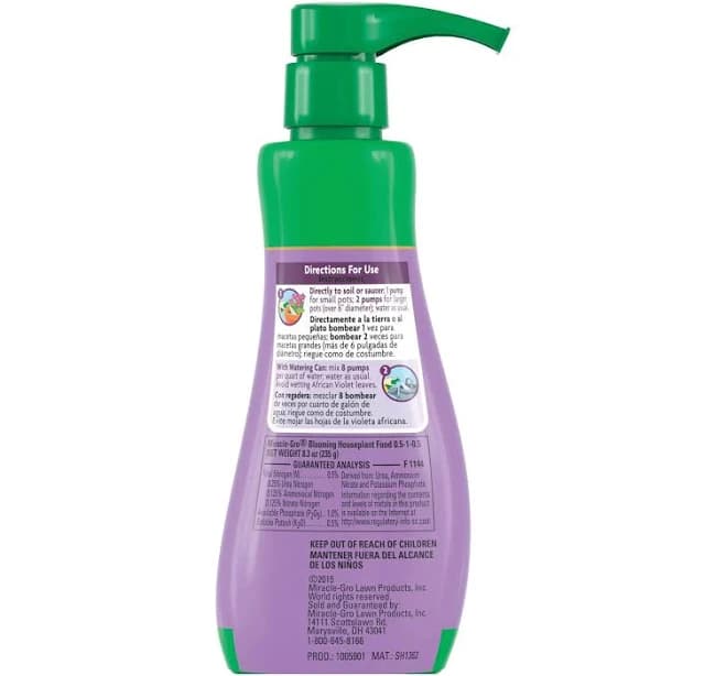 Miracle Gro Blooming Houseplant Food