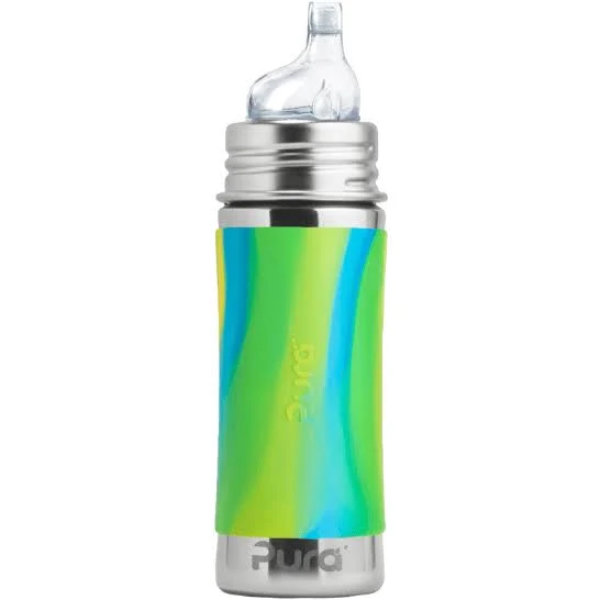 Pura Kiki 11oz Aqua Swirl Sippy Bottle