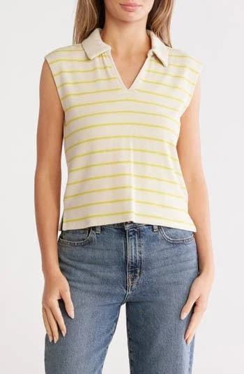 Splendid Lyon Sleeveless Polo Sweater