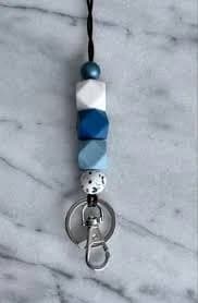 Blue Lanyard for Teachers, School, Hospital staff. Hold your keys, pen and ID badge.