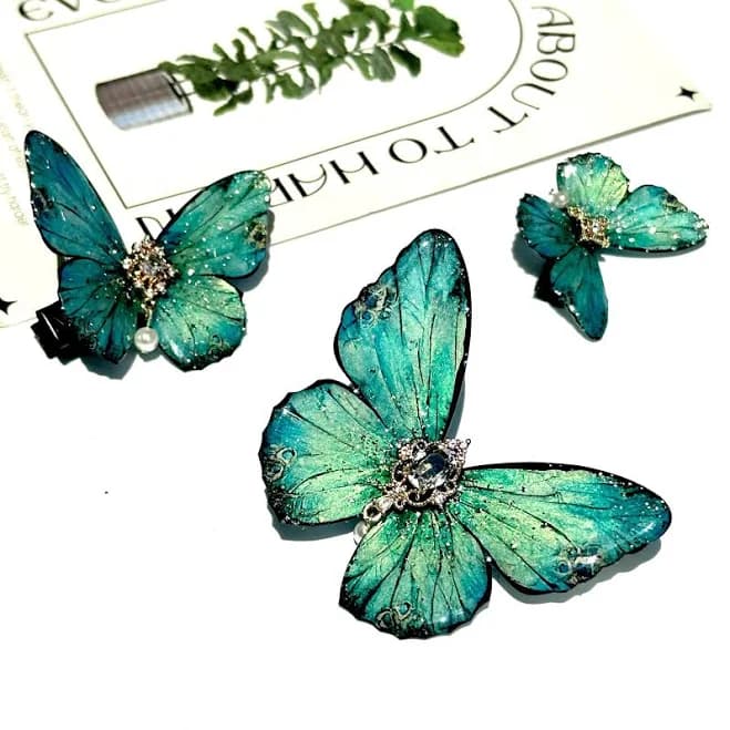 Handmade Butterfly Hair Clips