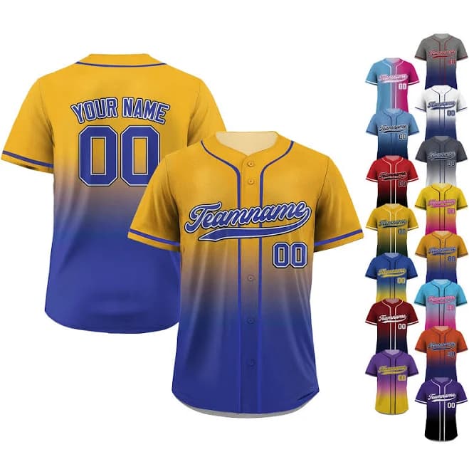 Custom Name Number Baseball Jersey