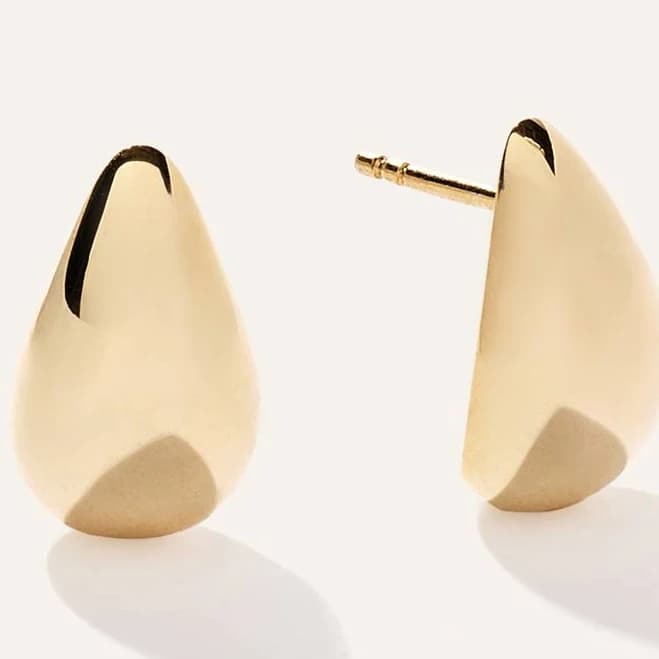 Quince 14K Gold Teardrop Push Back Earrings