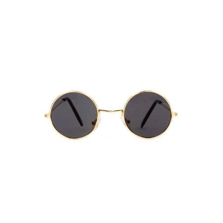 Gravity Shades Gold Circular Sunglasses