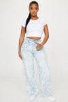 Rosalie Floral Baggy Jeans - Light Wash | Fashion Nova