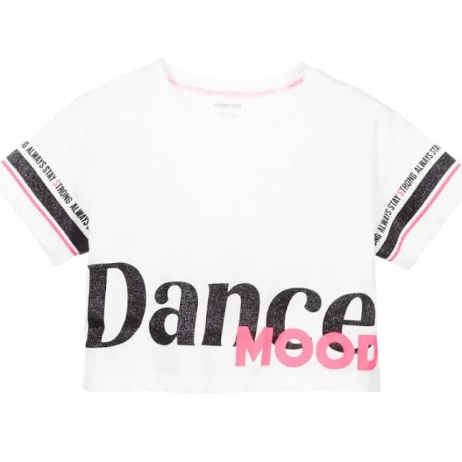 Mayoral Girls Cropped Cotton T-Shirt