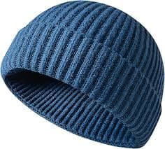 Unisex Wool Knit Cuff Short Fisherman Beanie for Men Women, Trawler Beanie Watch Hats Winter Caps (Grey) - Walmart.com