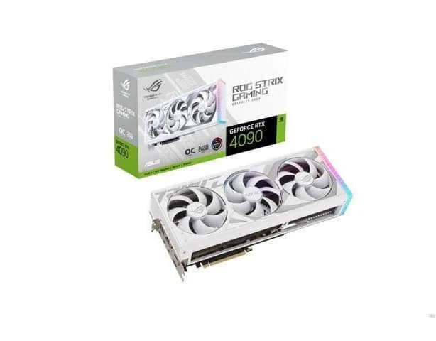 ASUS ROG Strix GeForce RTX 4090 White OC Edition Gaming Graphics Card (PCIe 4.0, 24GB GDDR6X, HDMI 2.1a, DisplayPort 1.4a) ROG-STRIX-RTX4090-O24G-WHIT