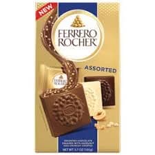 Ferrero Rocher Hazelnut and Crispy Chocolate Squares