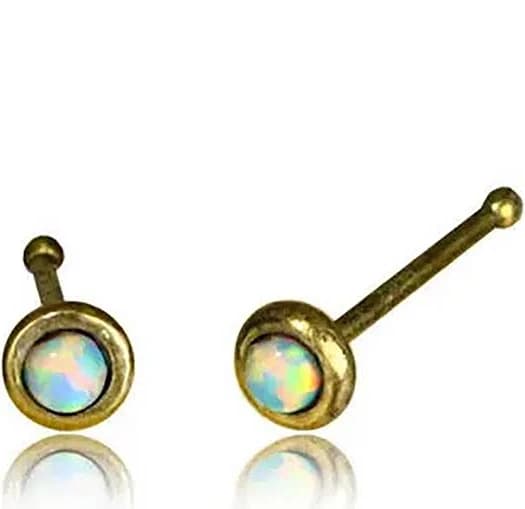 Tiny Opal Turquoise Nose Stud