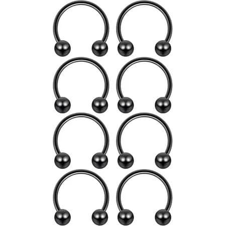 18G Surgical Steel Horseshoe Hoop Ball Circular Barbells
