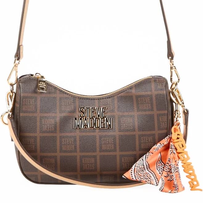 Steve Madden Logo Shoulder Bag in BROWN