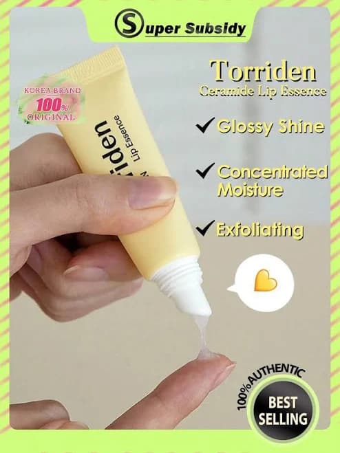 Torriden SOLID Ceramide Lip Essence - Moisturizing Lip Balm, Nourishes And Plumps Lips For A Radiant Glow - Infused With Jojoba Seed Oil, Ceramide And