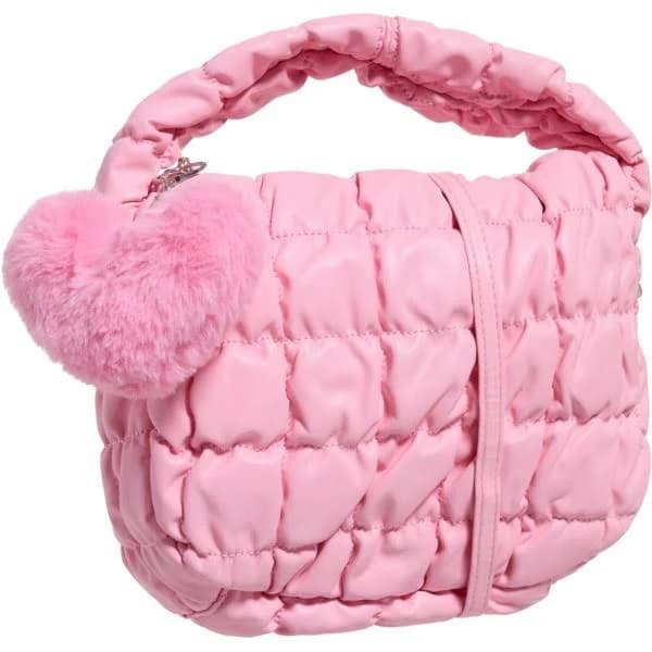 Quilted Scrunchies Heart Charm Crossbody Bag