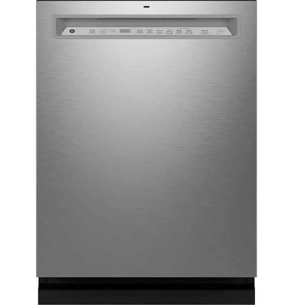 GE Front Control Stainless Steel Interior Dishwasher GDF650SYVFS