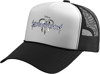 Kingdom Hearts III Logo Trucker Hat with Adjustable Mesh Back
