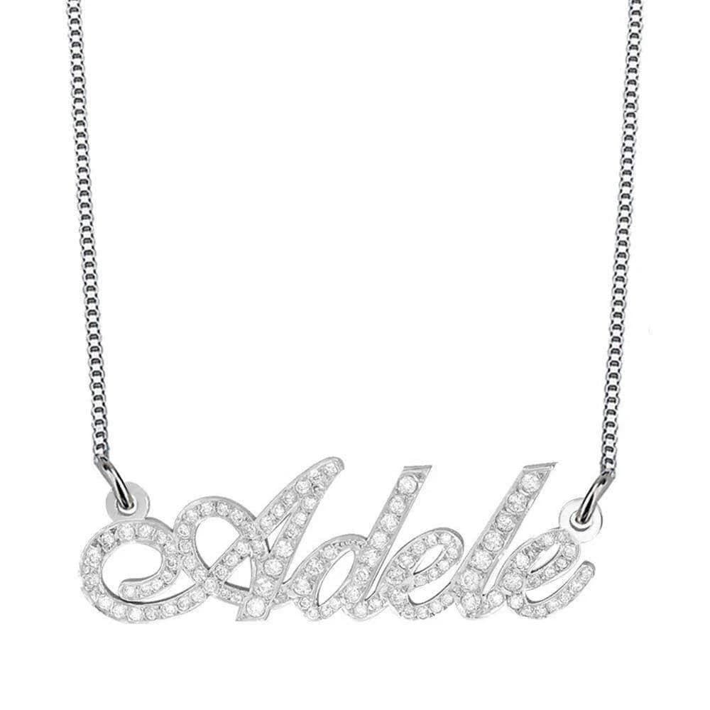Pendantify Diamond Studded Name Necklace in Multiple Fonts