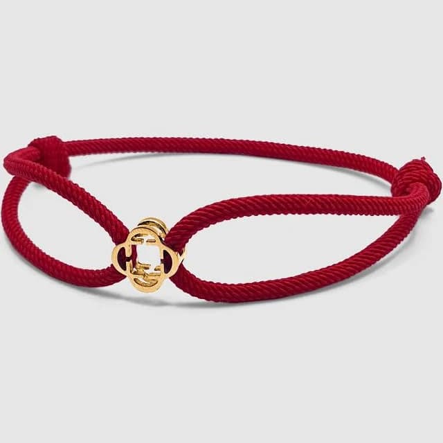 craftd Red Men's String Cord Adjustable Bracelet