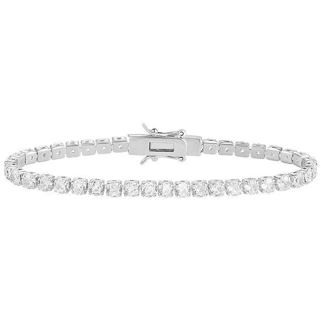 Primrose Women's Sterling Silver Cubic Zirconia Tennis Bracelet