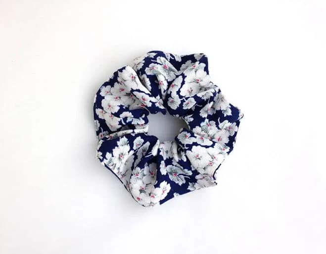 Floral Chiffon Scrunchie