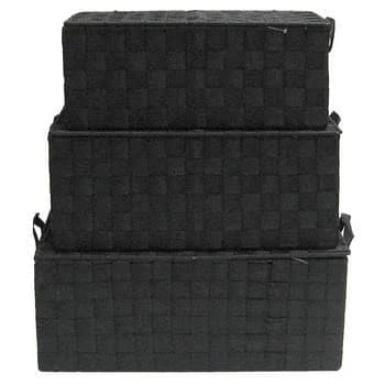 Black Rectangle Basket Set