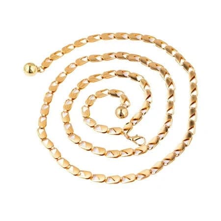 Women's Metallic Waist Grofry Chain Belt