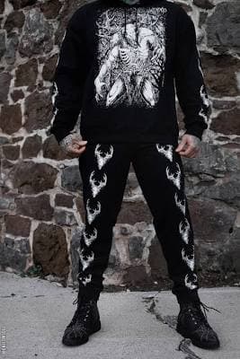VampireFreaks Men's Wendigo Skull Joggers