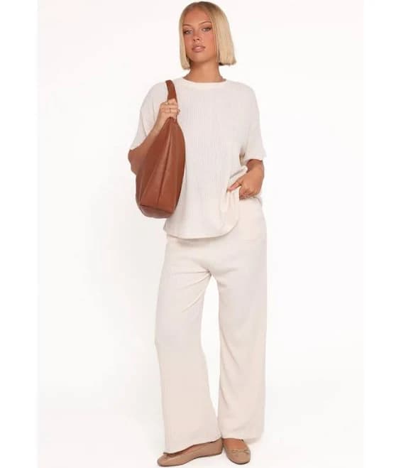 Petal & Pup Women's Granger Knit Wide-Leg Pant Set