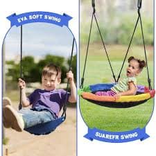 Yuanwe Swing Set for Backyard, Metal Playset with Saucer and Belt Swing - Walmart.com