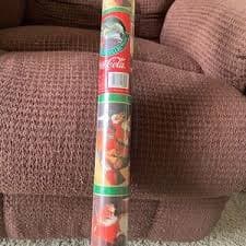 Coca Cola | Party Supplies | Coca Cola Green And Red Gift Wrap | Poshmark