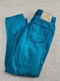 Gloria Vanderbilt Jeans Aqua Teal Dyed Womens 12x29 Pants Sea Foam Green GV VTG | eBay