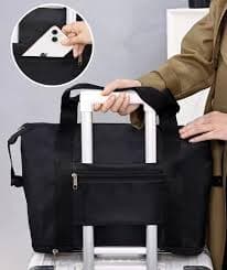 Radefasun Travel Tote Bags with Trolley Sleeve Expandable Extra Waterproof Oxford Duffel Bag with Wheels (Black, 2 Layer Expansion): Buy Online at Best Price in Egypt - Souq is now Amazon.eg