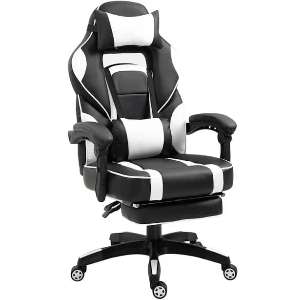 Ergonomic Racing Gaming Chair, White