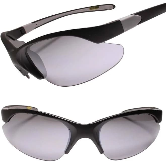 Black Frame Wrap Around Sport Sunglasses For Active Outdoor Lifestyles