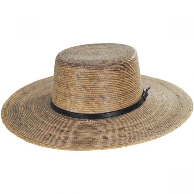 Jeanne Simmons Palm Straw Boater Hat