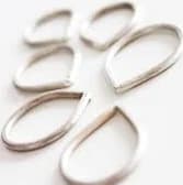 Minimal silver stacking ring, Modern statement stackable rings, Set of 2 minimalist rings, Contemporary Jewellery, Gift for Her, Shaped ring