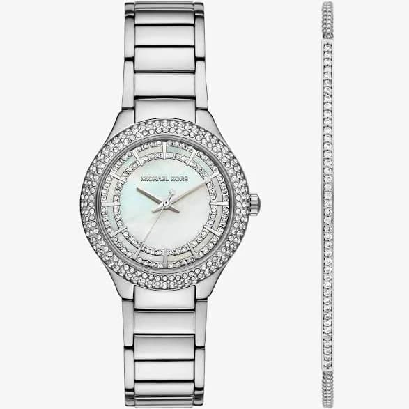 Michael Kors Mini Sylvia Pavé Watch and Bracelet Gift Set