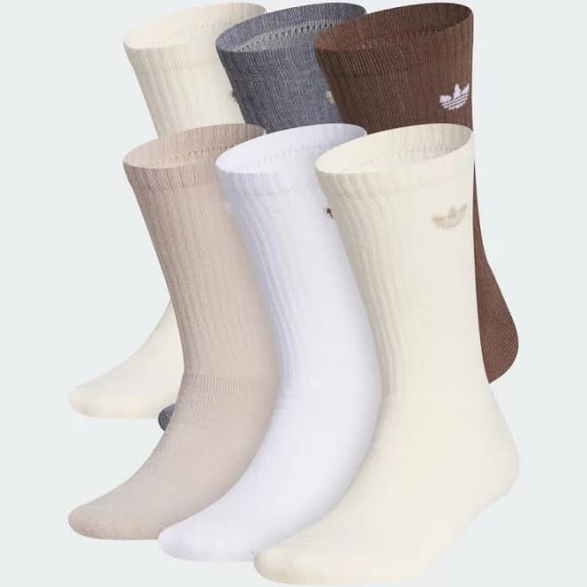 adidas Originals Trefoil 2.0 Crew Socks (6-Pack)