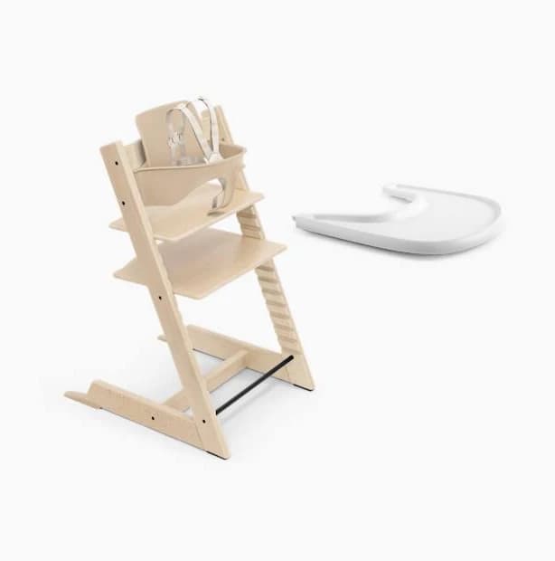 Stokke Tripp Trapp High Chair² + Tray Bundle in Natural/White