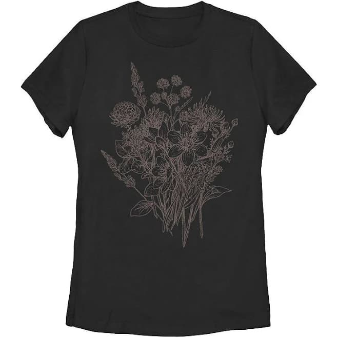 Lost Gods Floral Doodle Graphic T-Shirt