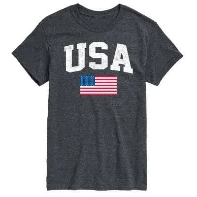USA American Flag Short Sleeve Graphic T-Shirt