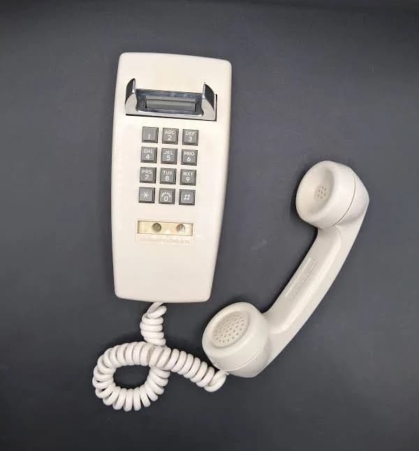Vintage White Push Button Wall Mount Telephone Stromberg-Carlson UNTESTED