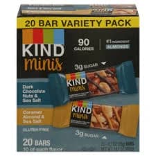 Kind Bars, Dark Chocolate Nuts & Sea Salt/Caramel Almond & Sea Salt, Variety Pack, 20 - 0.7 oz (20 g) bars [14.1 oz (400 g)]