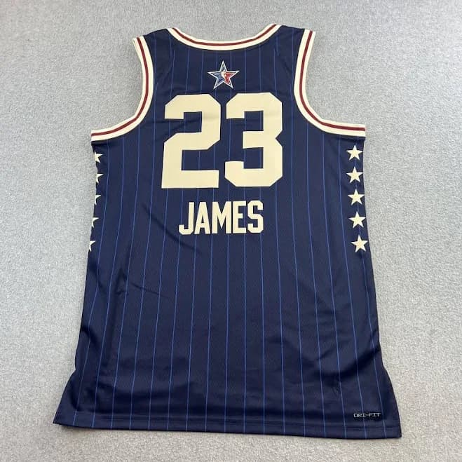 Lebron James Nba All-star Jersey Mens Medium Blue Nba Basketball 23